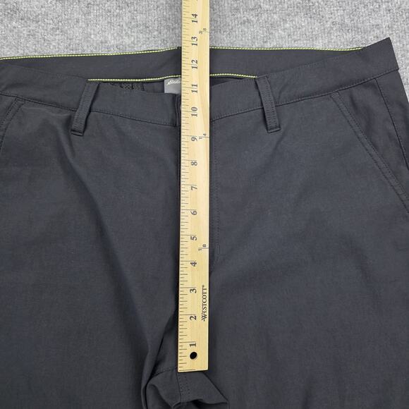 Eddie Bauer Pants Mens 36x32 Black Straight Fit Nylon Spandex Zip Pocket Outdoor - Picture 6 of 16